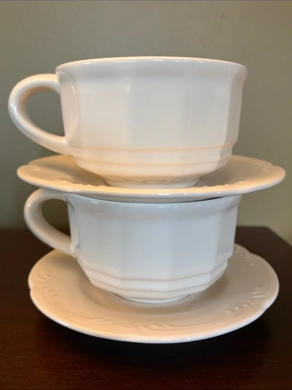 Pristine Vintage 80’s Pfaltzgraff Heritage Copyright USA Coffee Mug & Saucer set